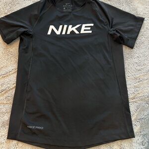 Boys Nike Pro Black Dri-FIT T-Shirt